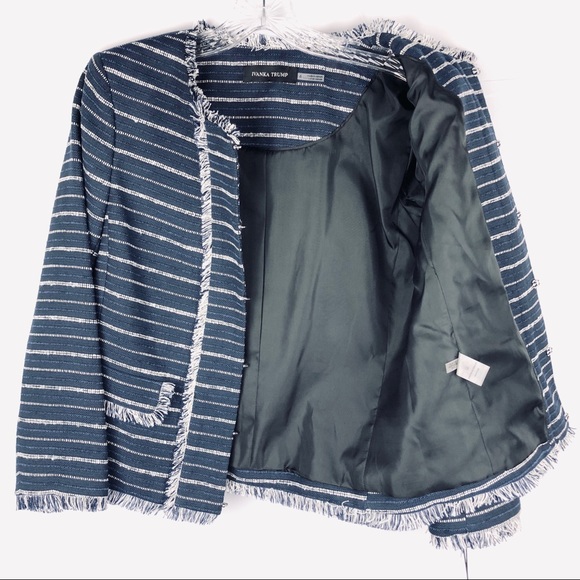 Ivanka Trump Blue Tweed Jacket - Picture 6 of 7